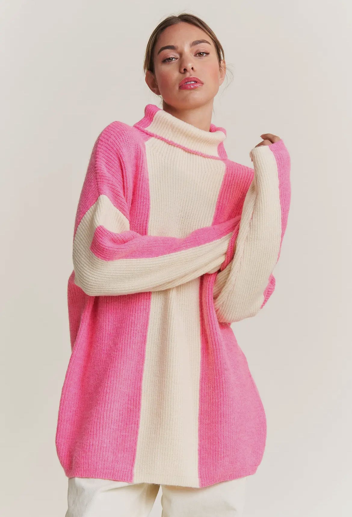 Pink Striped Sweater