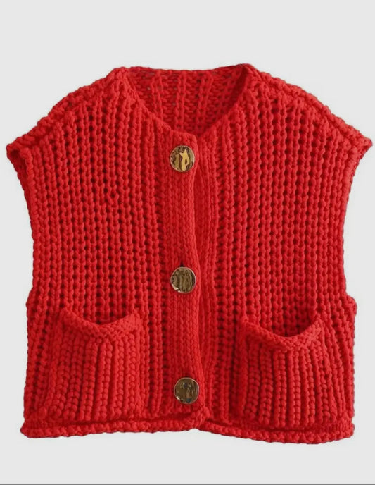 Red Sweater Vest