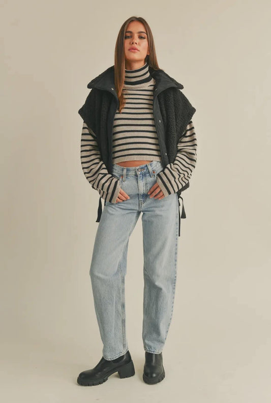 Teddy Fabric Vest Jacket